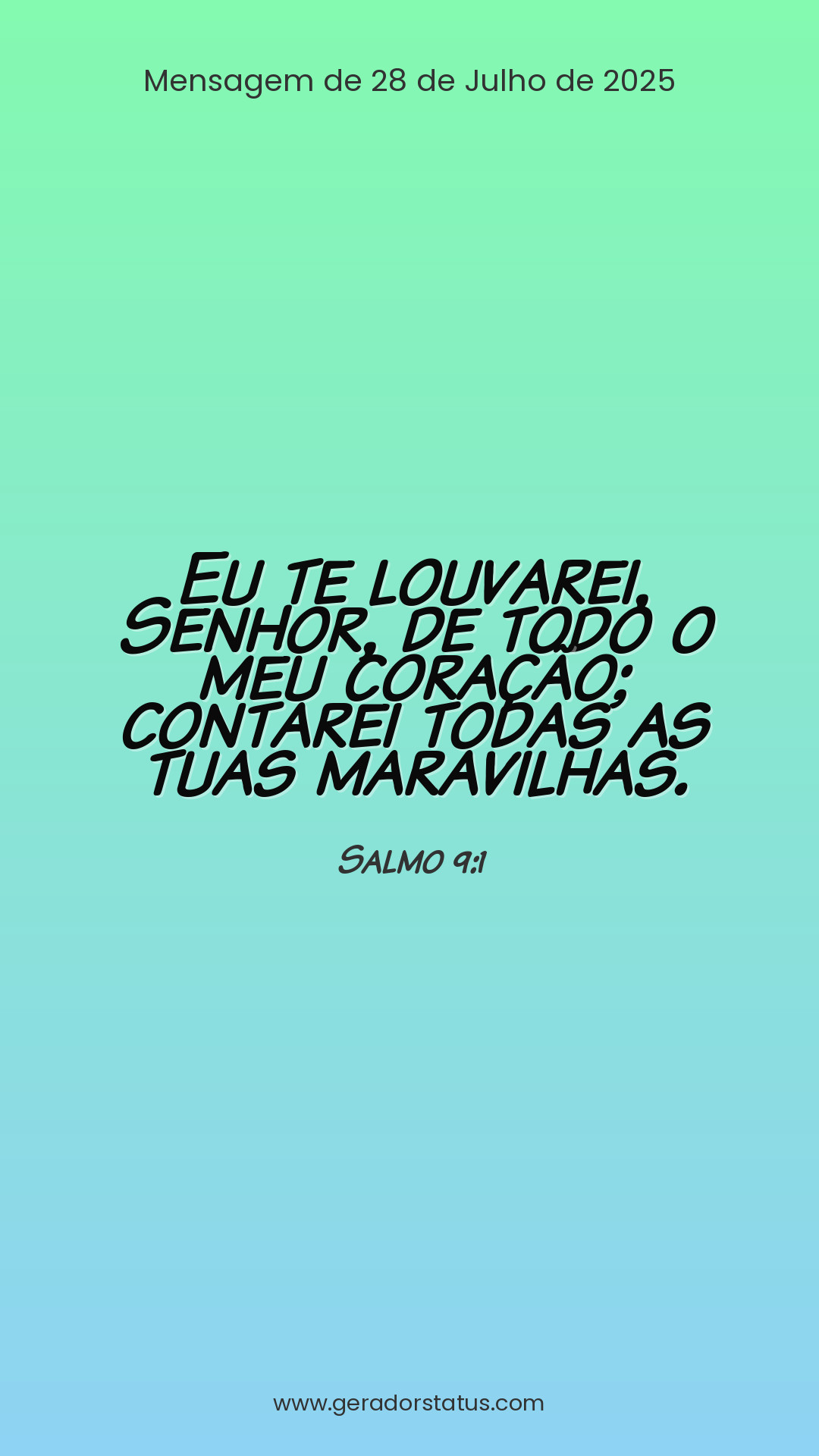 Status do dia: Salmo