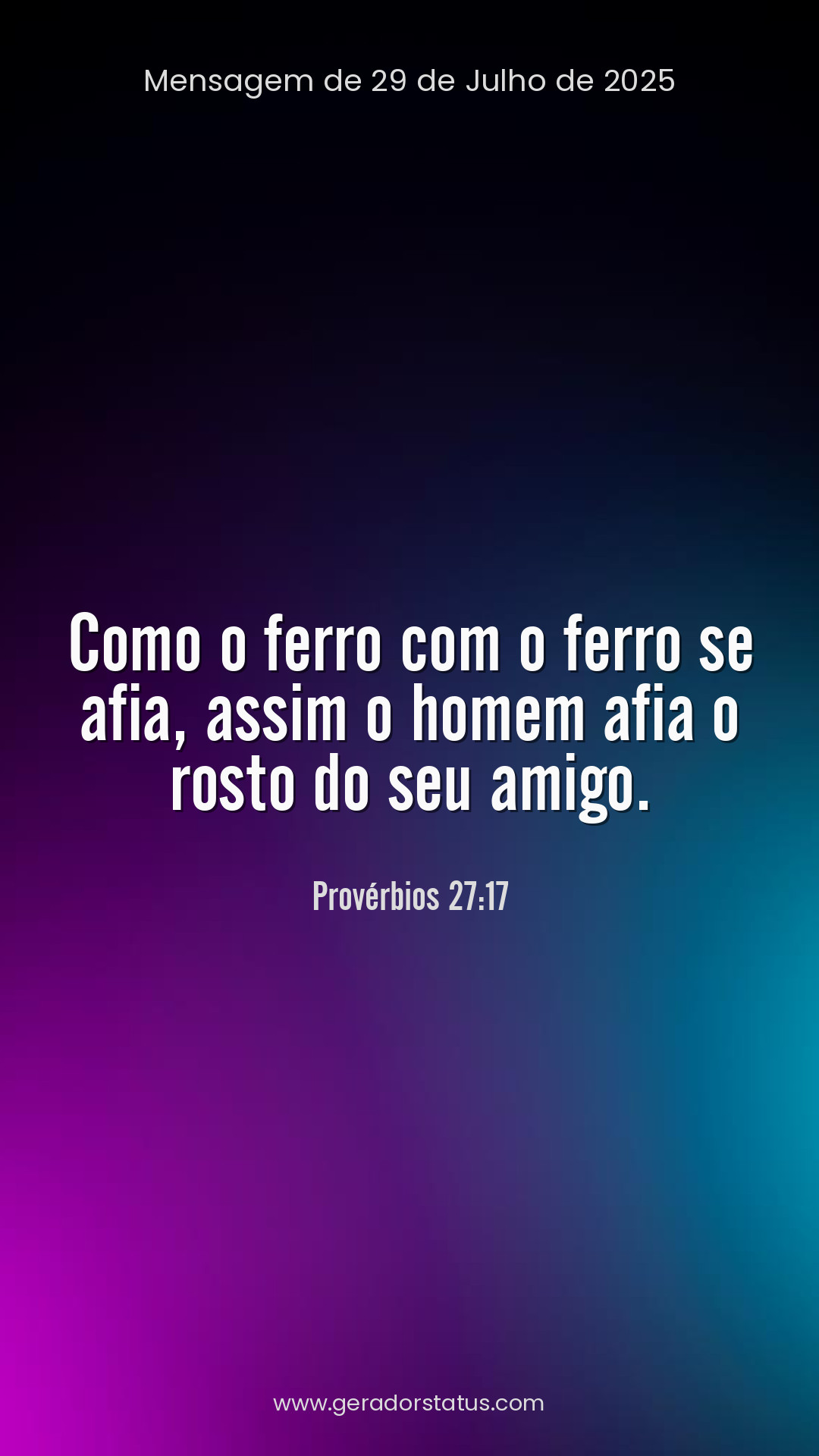 Status do dia: Versículo
