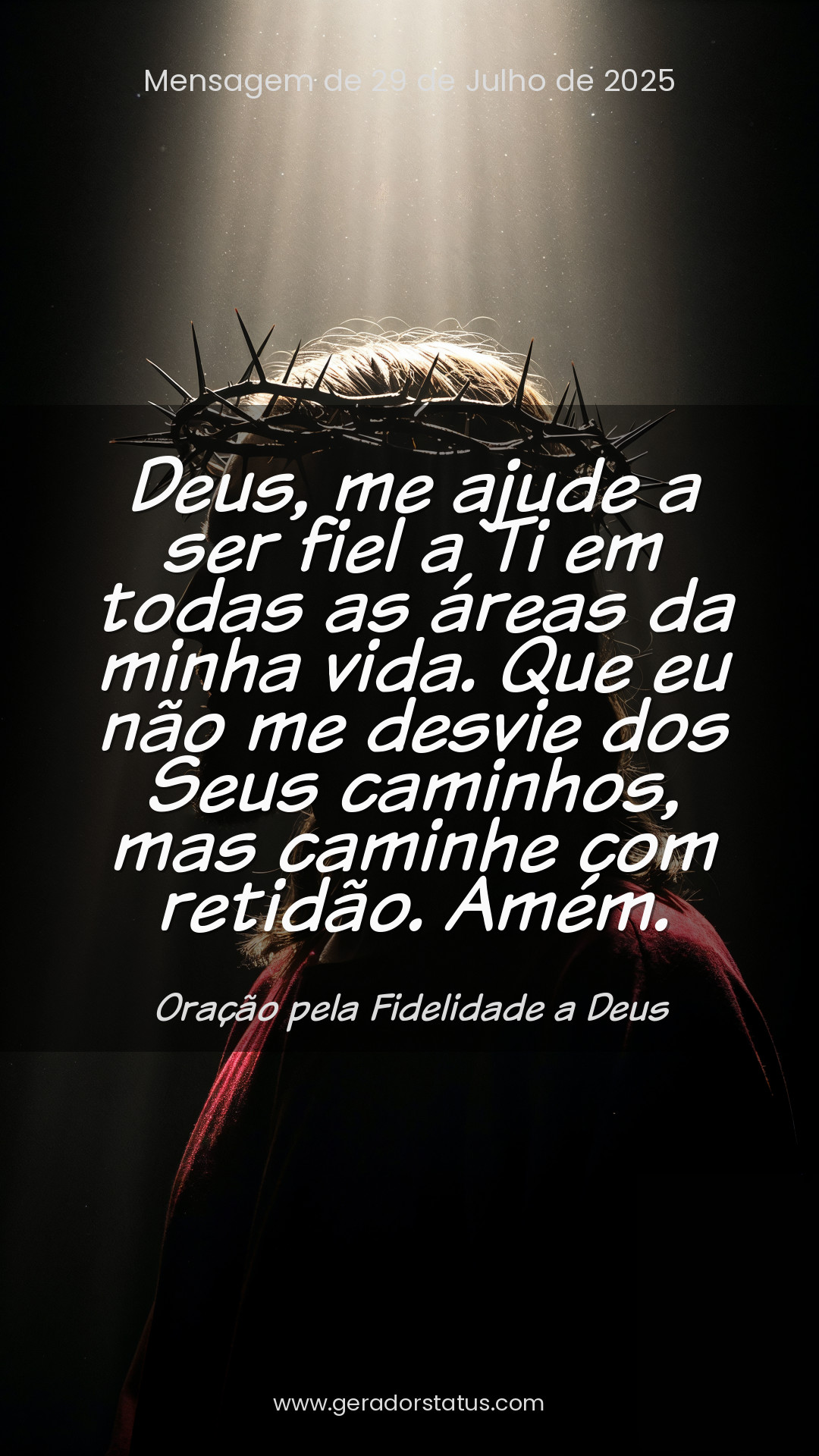 Status do dia: Oração Cristã