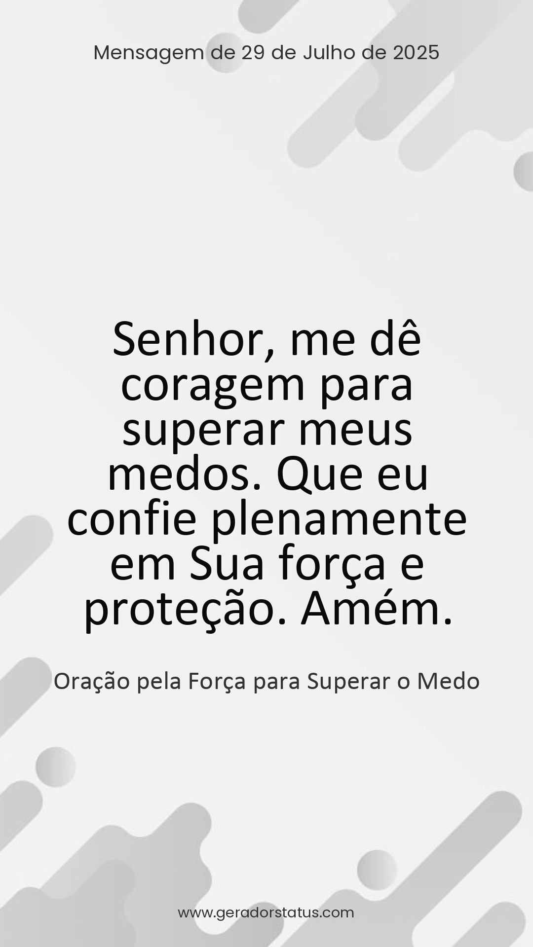 Status do dia: Oração Cristã