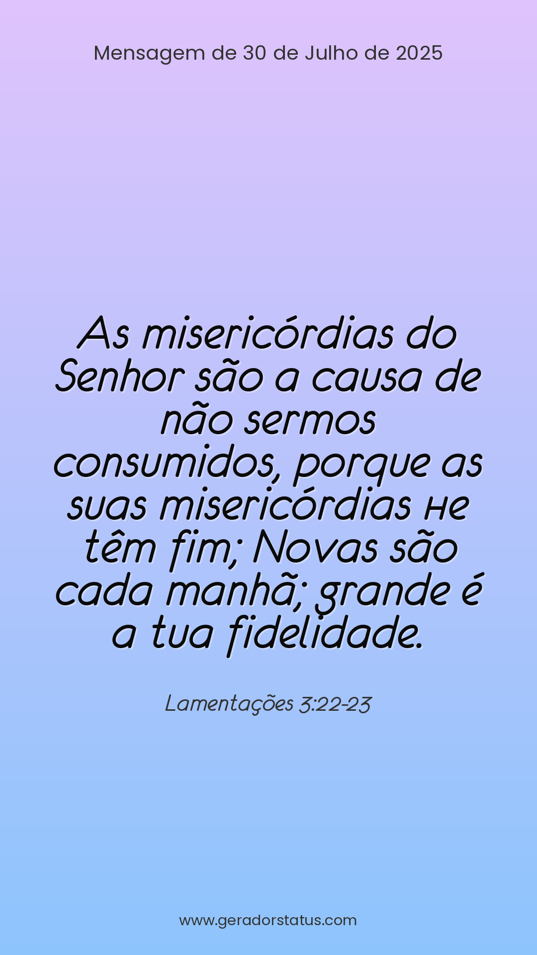 Status do dia: Versículo