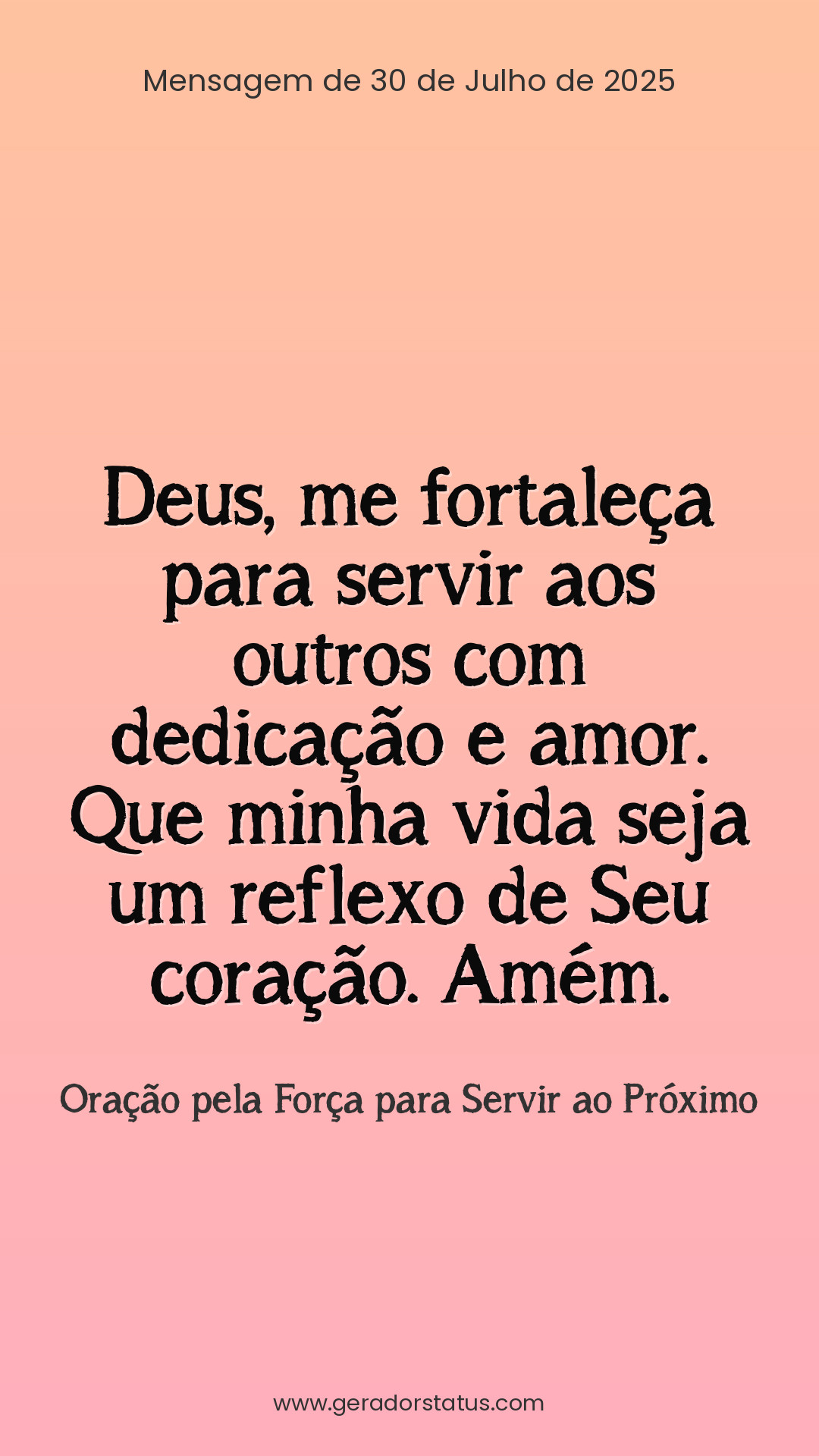 Status do dia: Oração Cristã