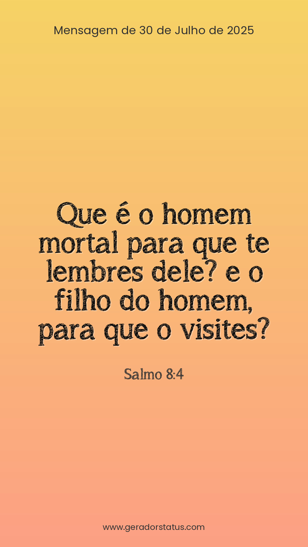 Status do dia: Salmo