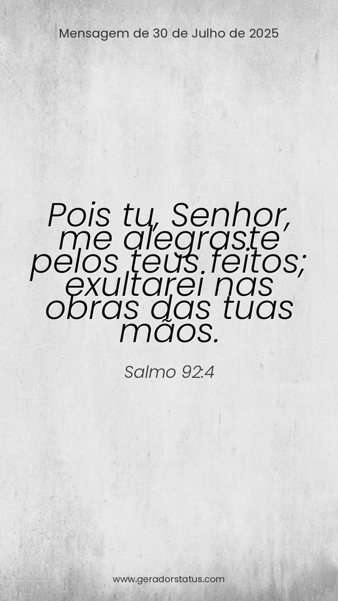 Status do dia: Salmo
