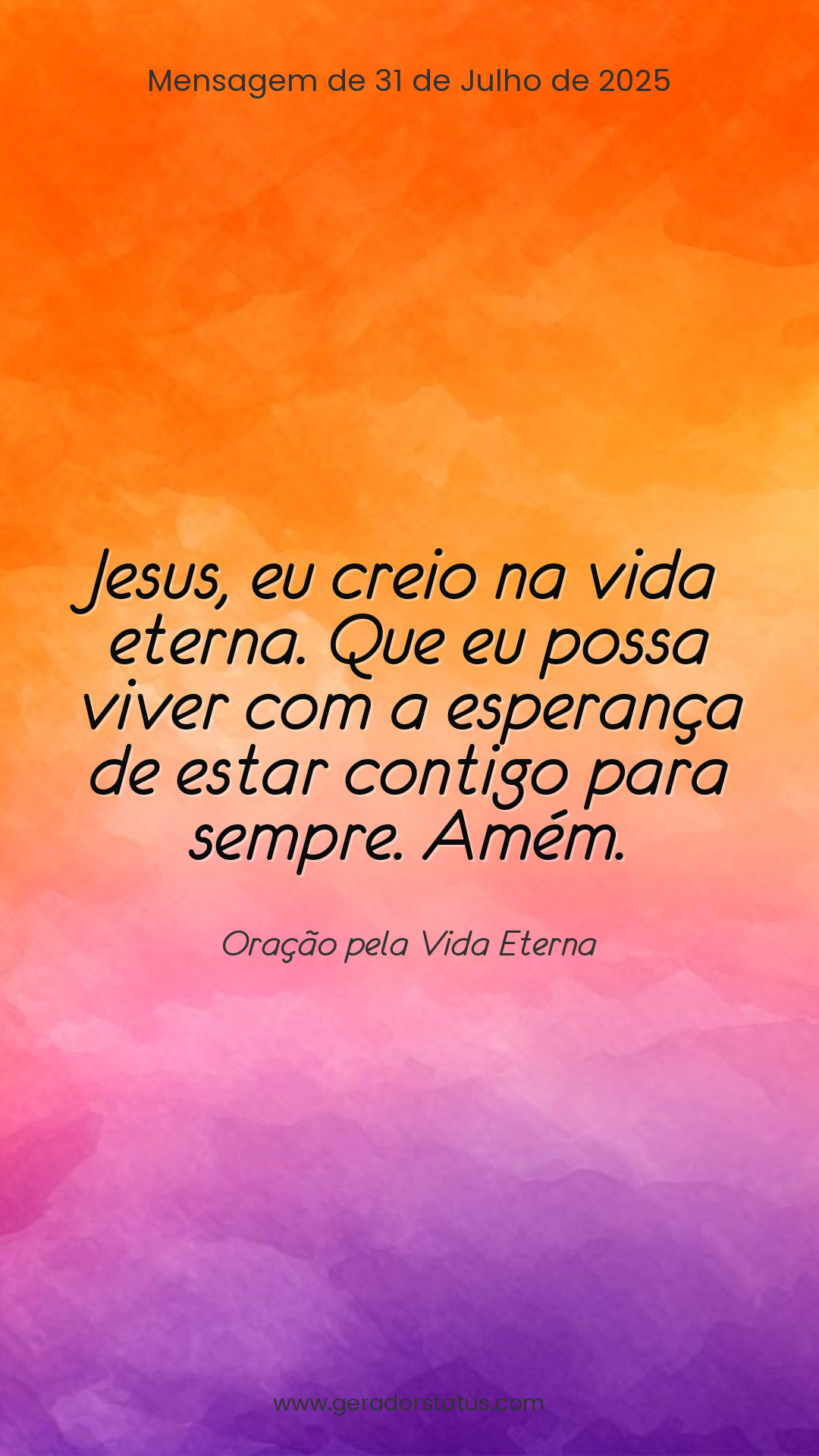 Status do dia: Oração Cristã