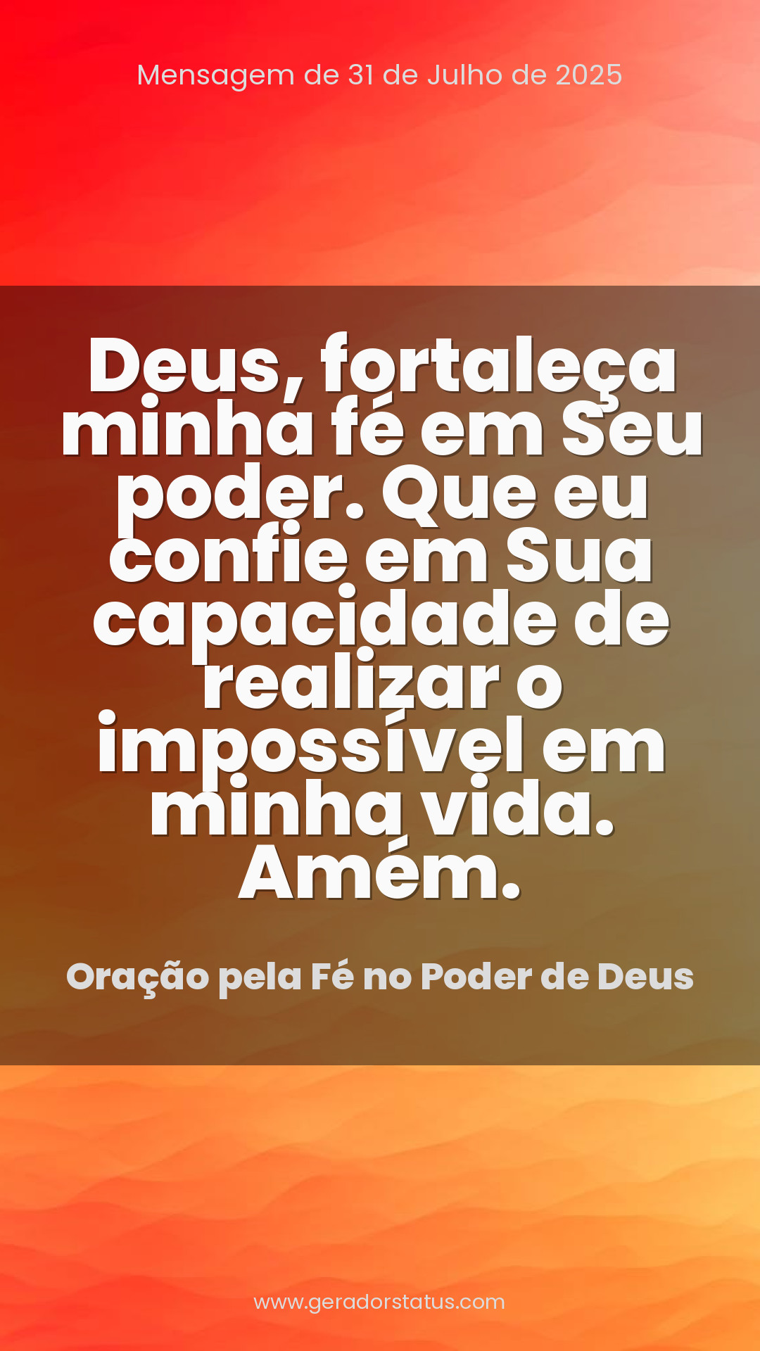 Status do dia: Oração Cristã