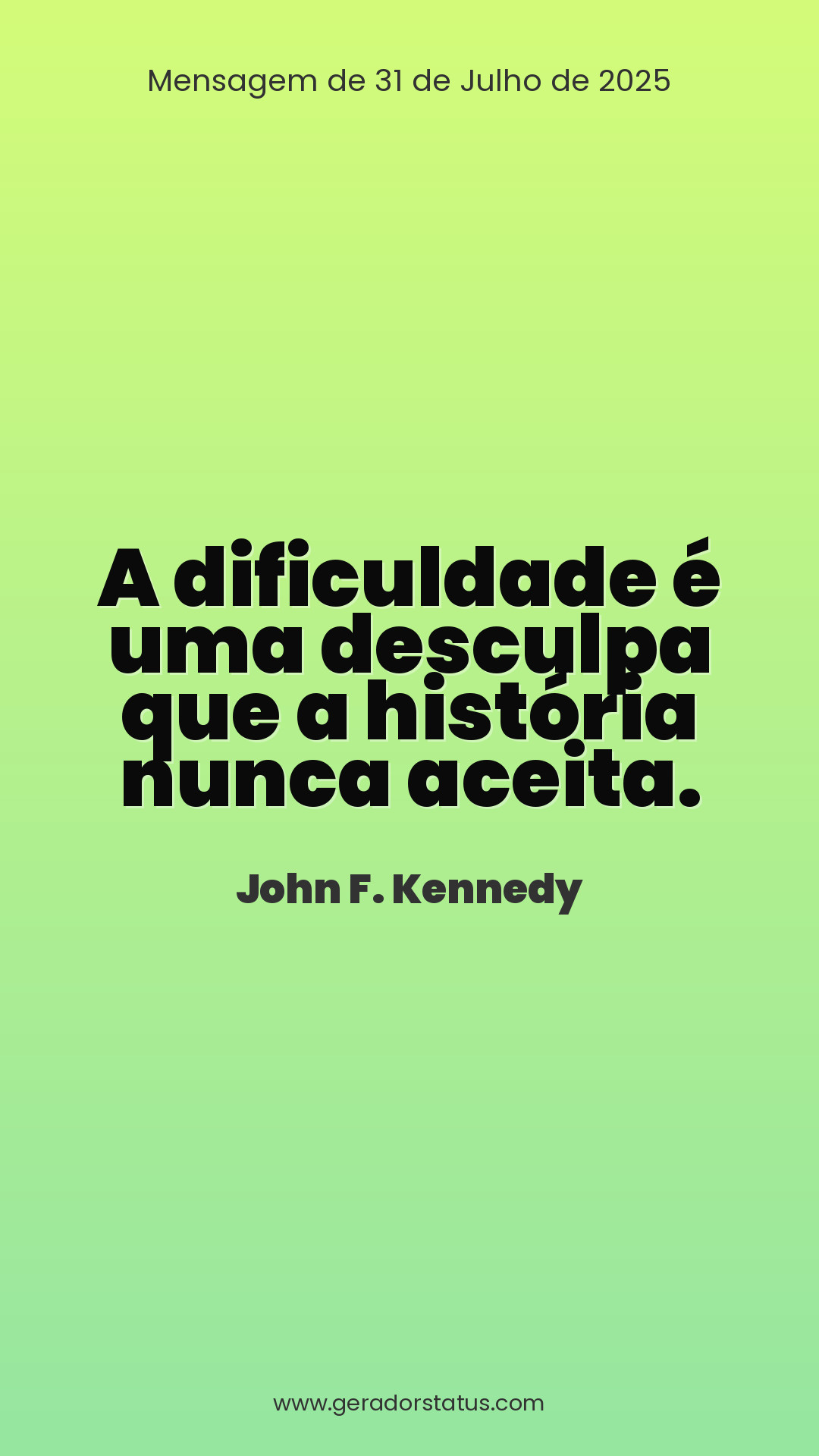 Status do dia: Reflexão