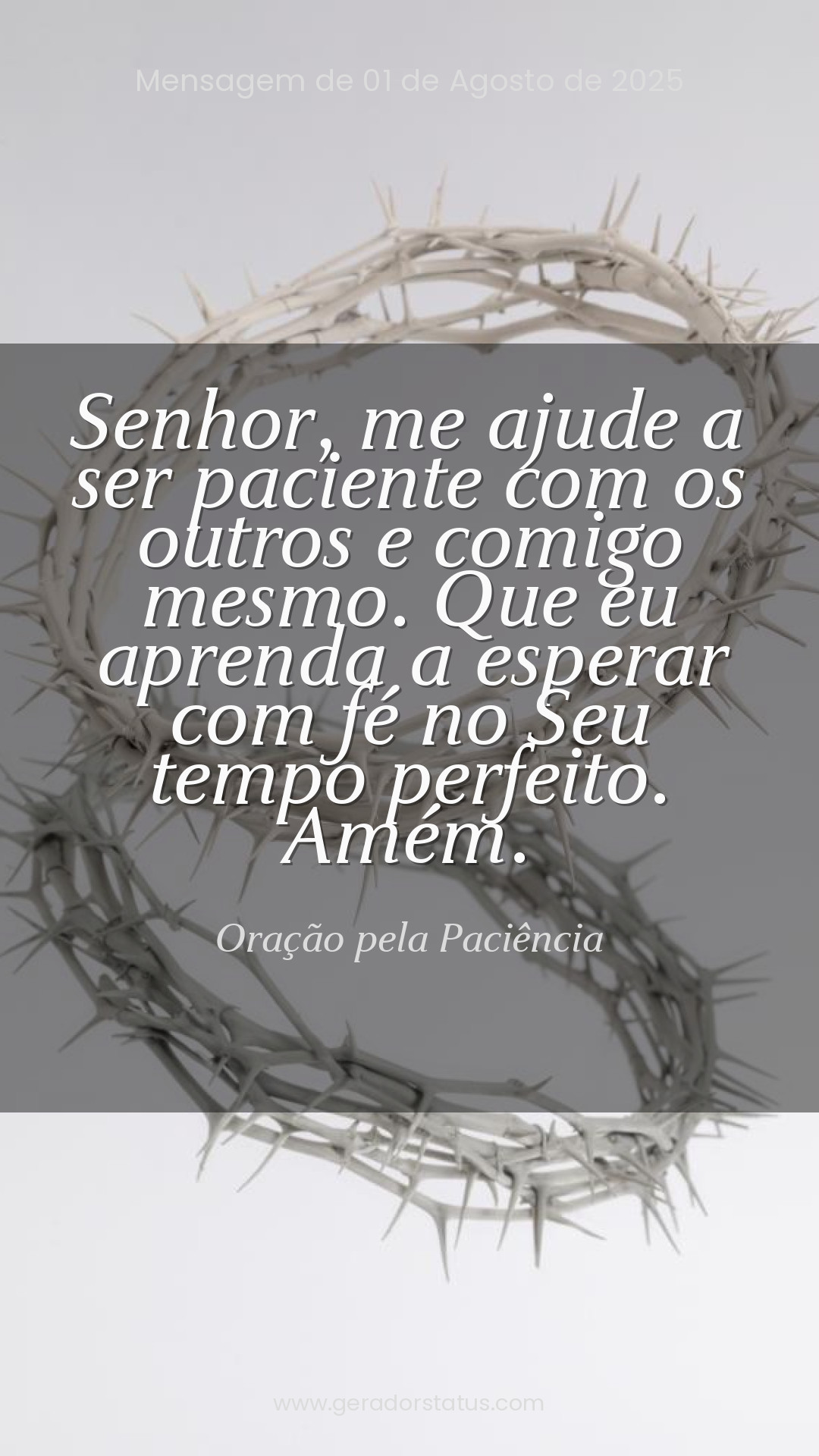 Status do dia: Oração Cristã