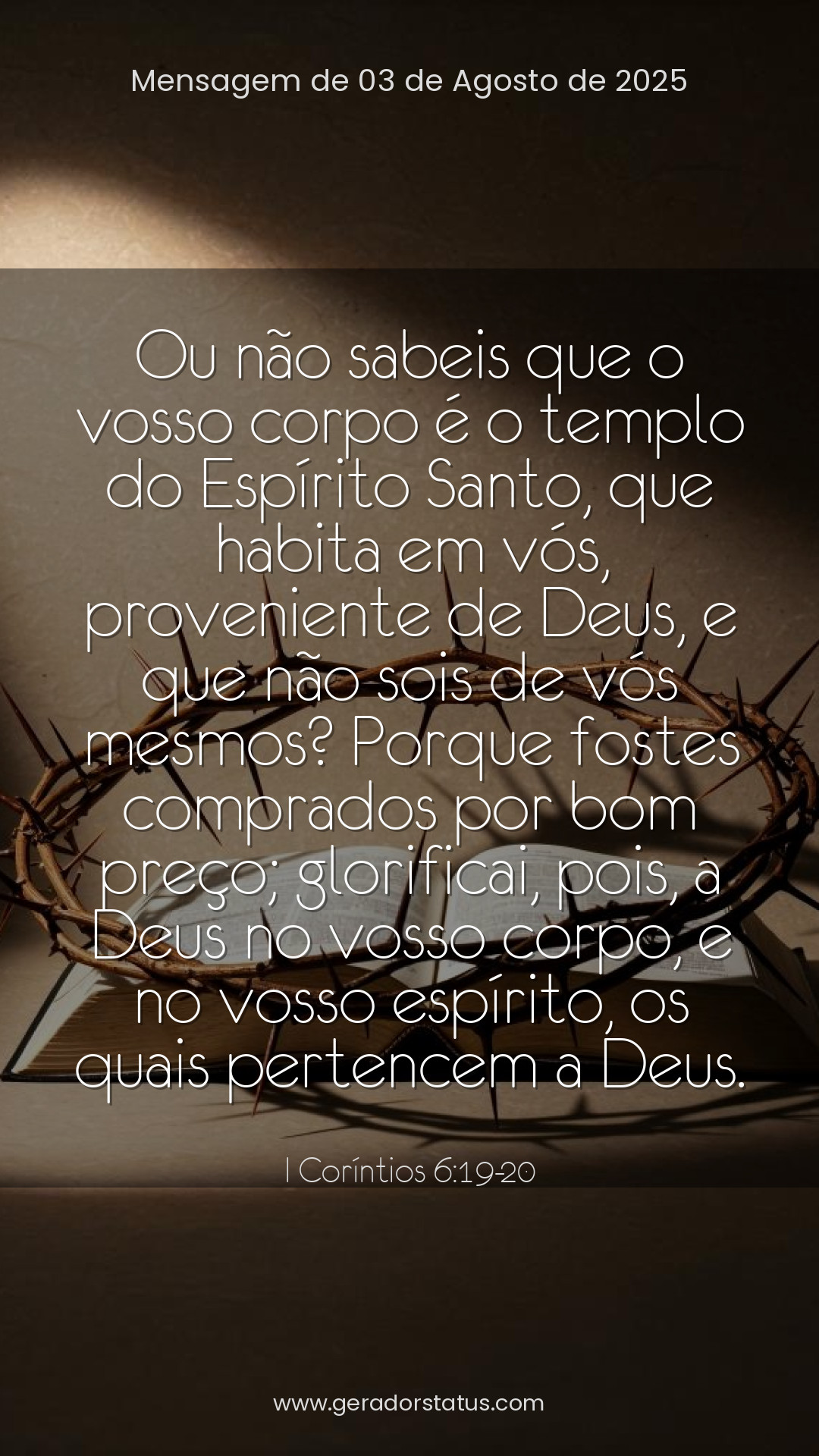 Status do dia: Versículo