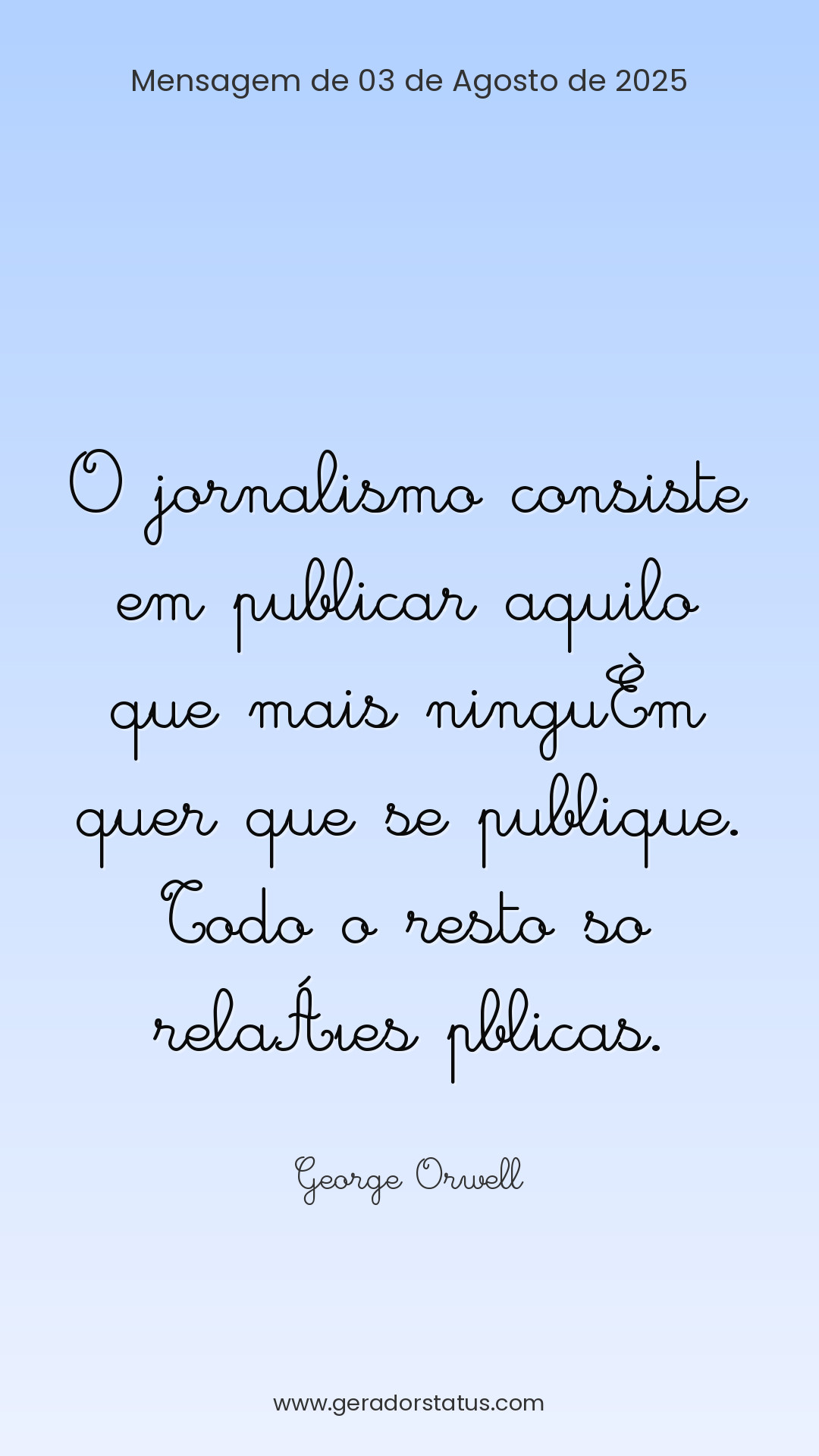 Status do dia: Citação