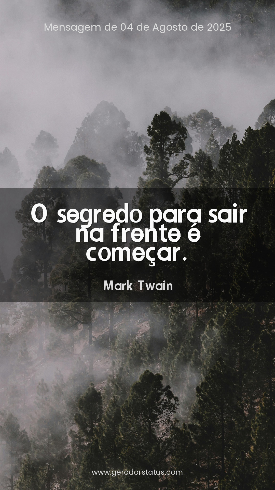 Status do dia: Reflexão