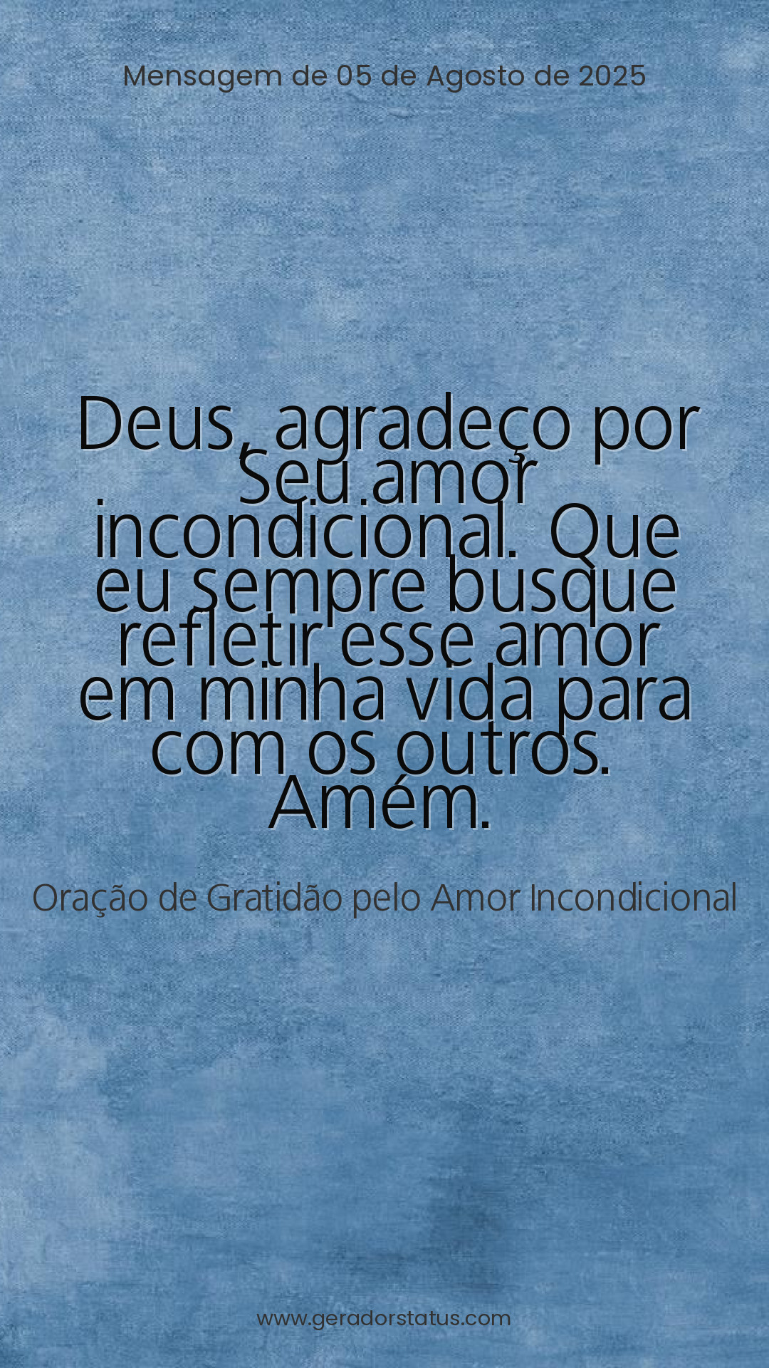 Status do dia: Oração Cristã