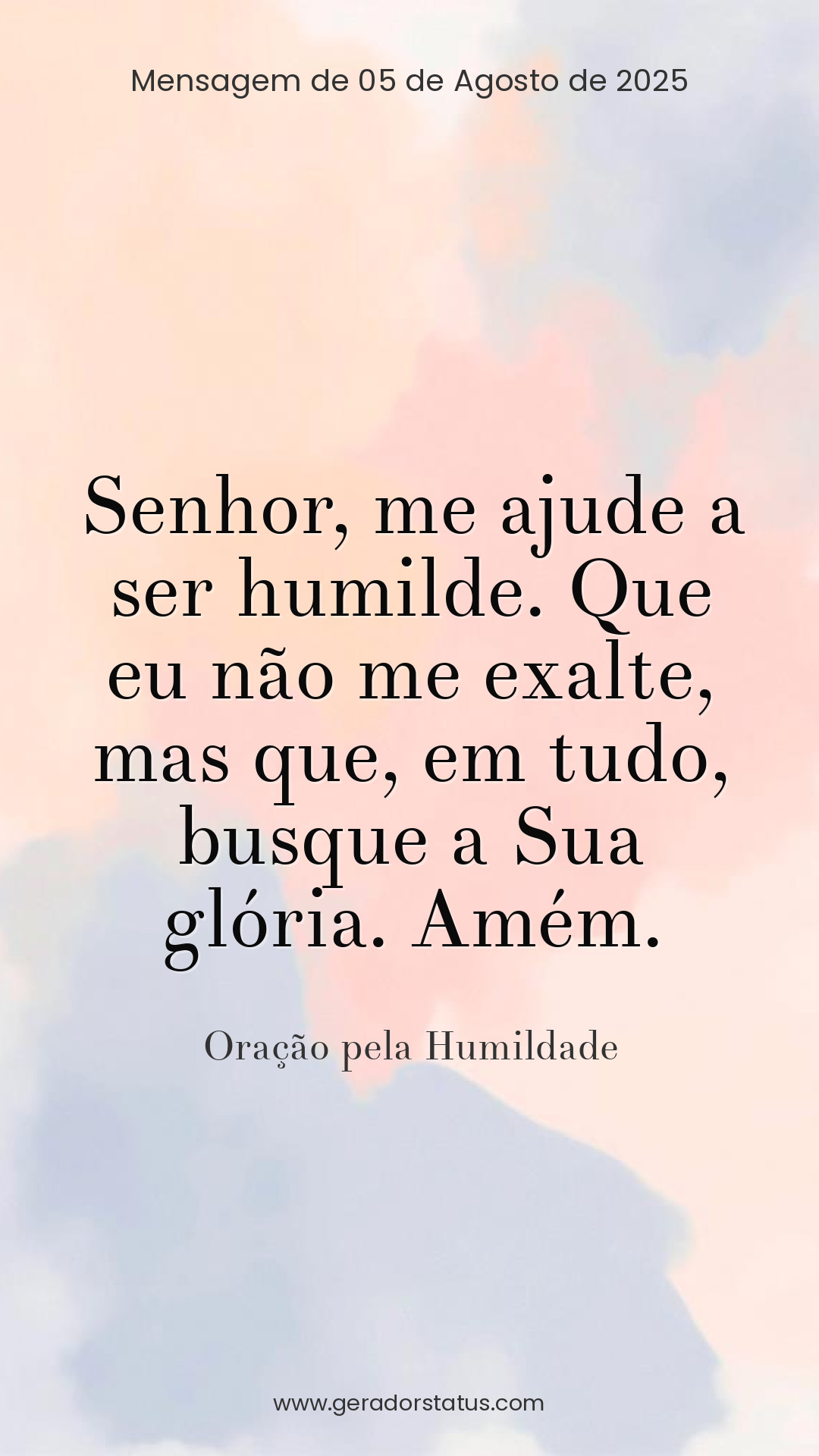 Status do dia: Oração Cristã