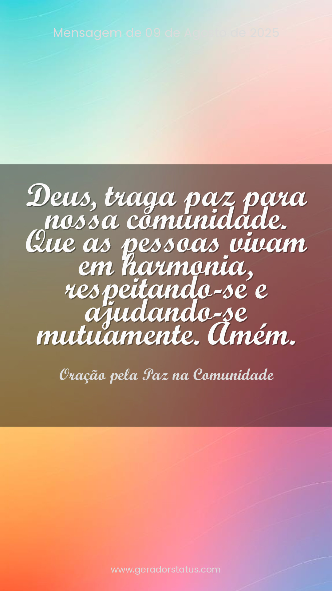 Status do dia: Oração Cristã