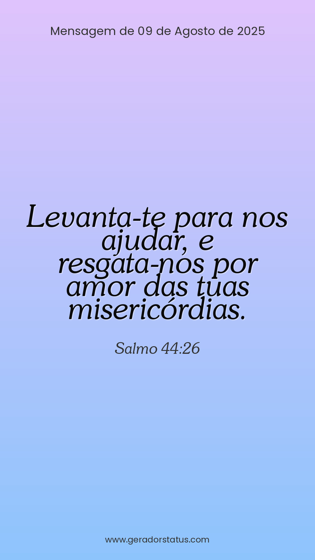 Status do dia: Salmo