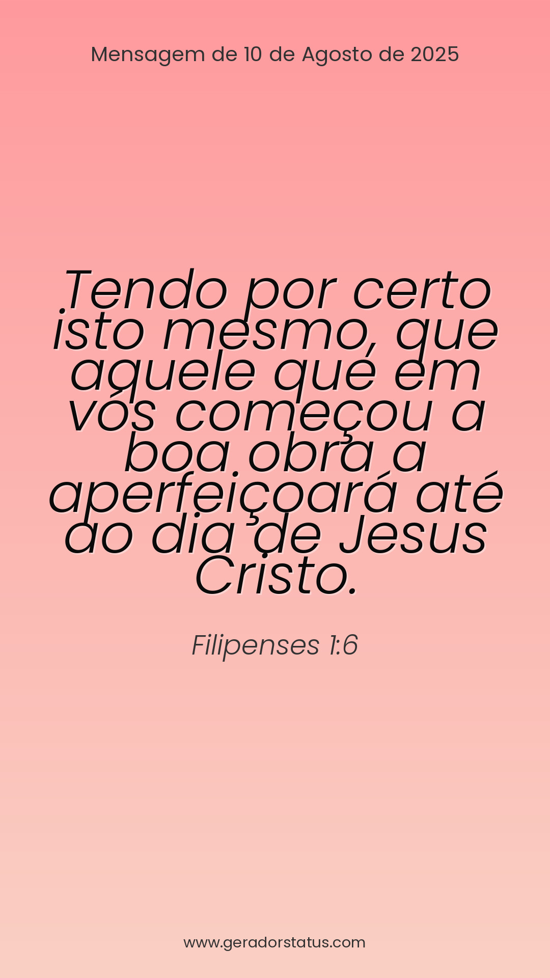 Status do dia: Versículo