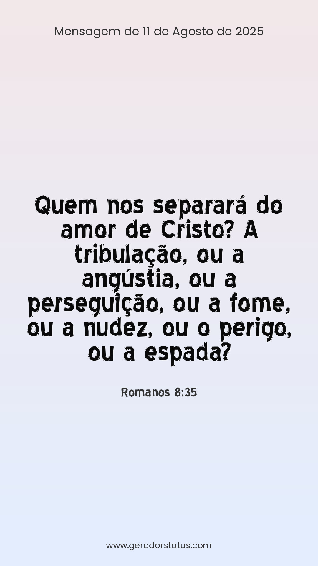 Status do dia: Versículo