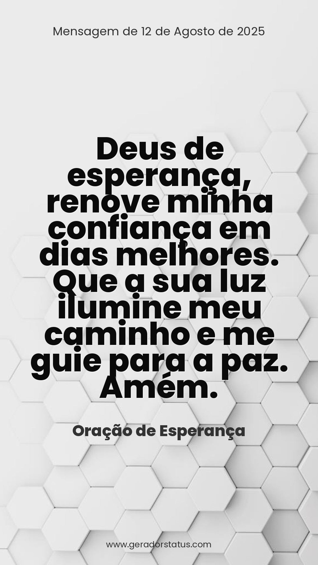 Status do dia: Oração Cristã