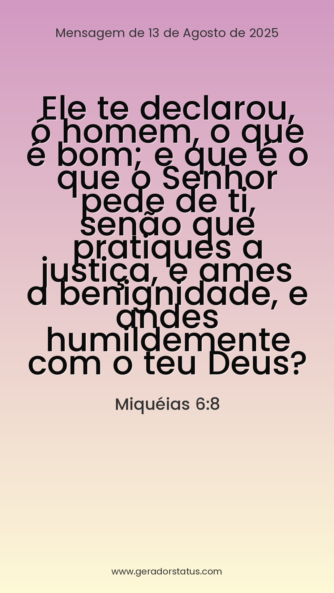 Status do dia: Versículo