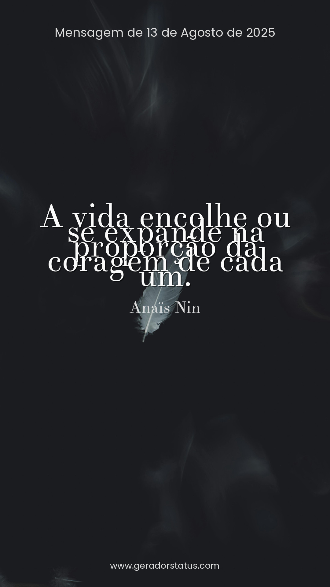 Status do dia: Reflexão