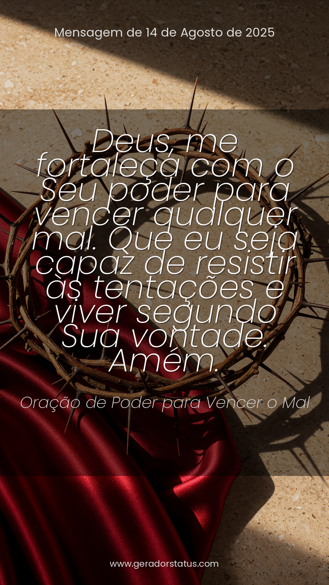 Status do dia: Oração Cristã