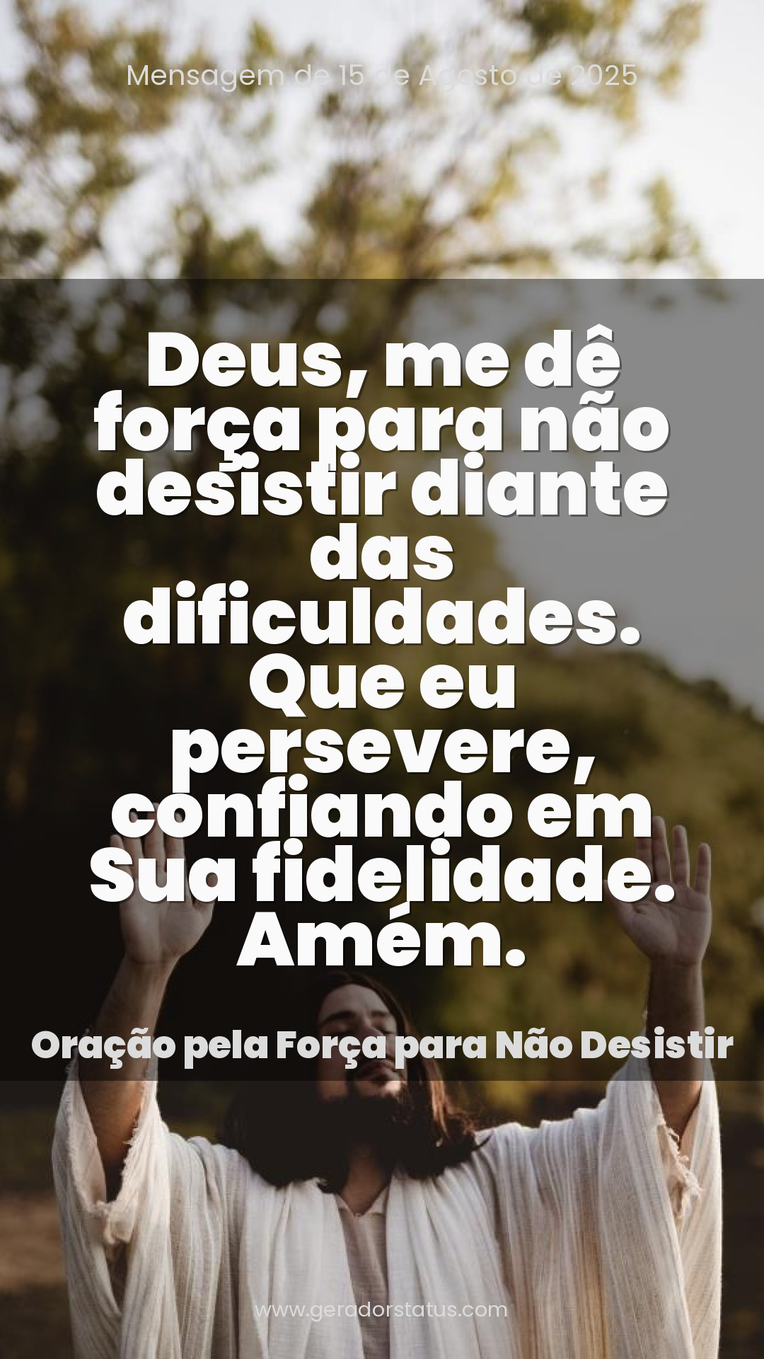 Status do dia: Oração Cristã