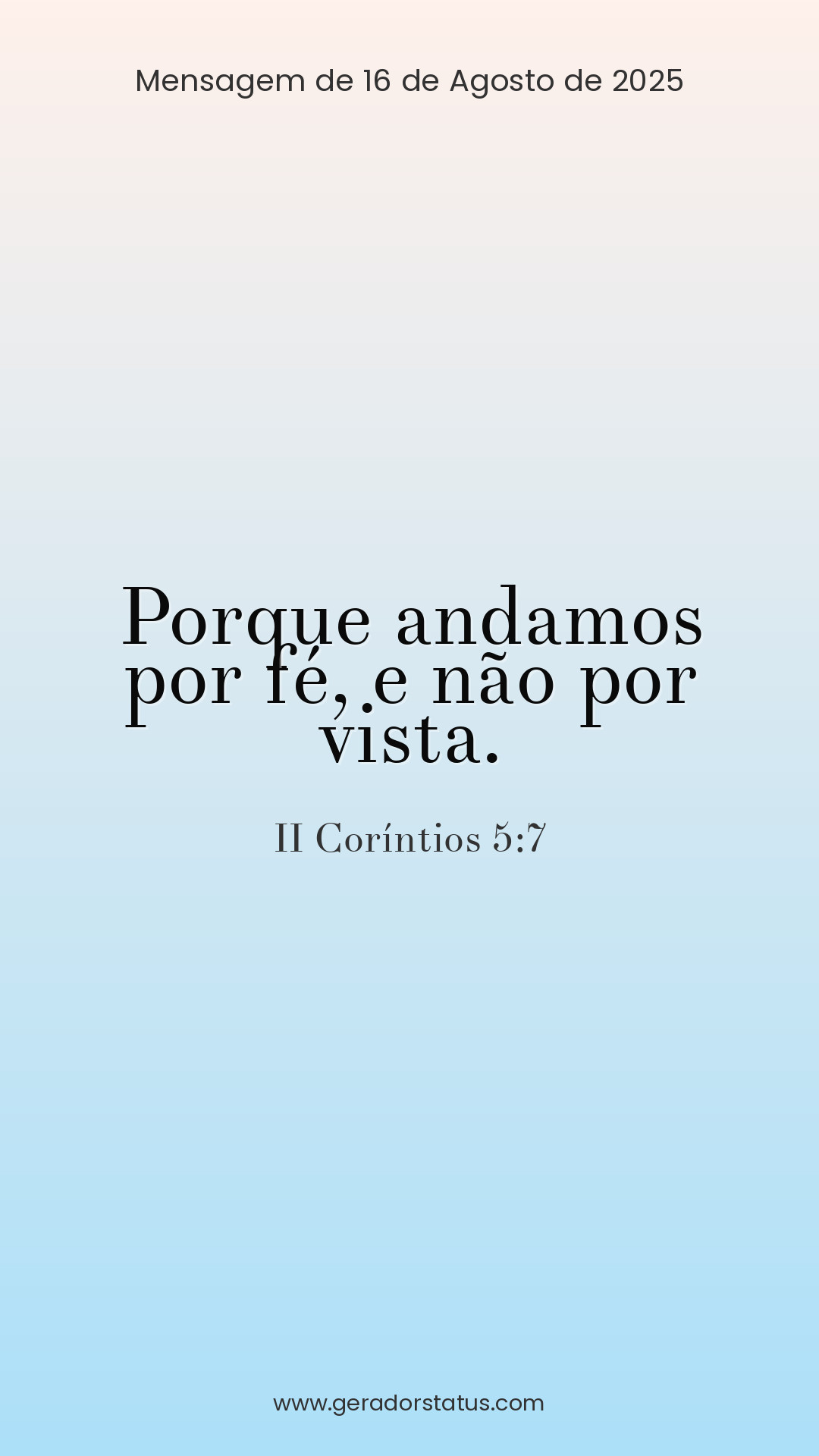 Status do dia: Versículo