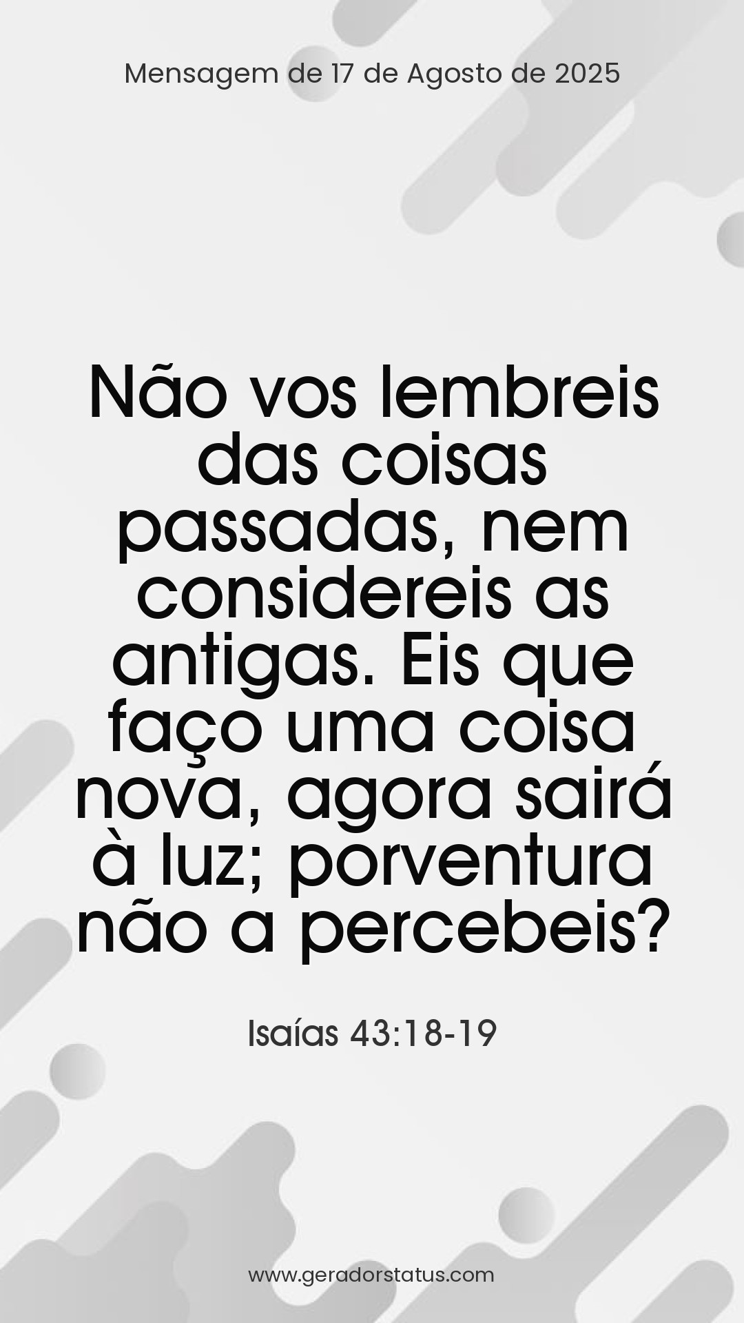 Status do dia: Versículo