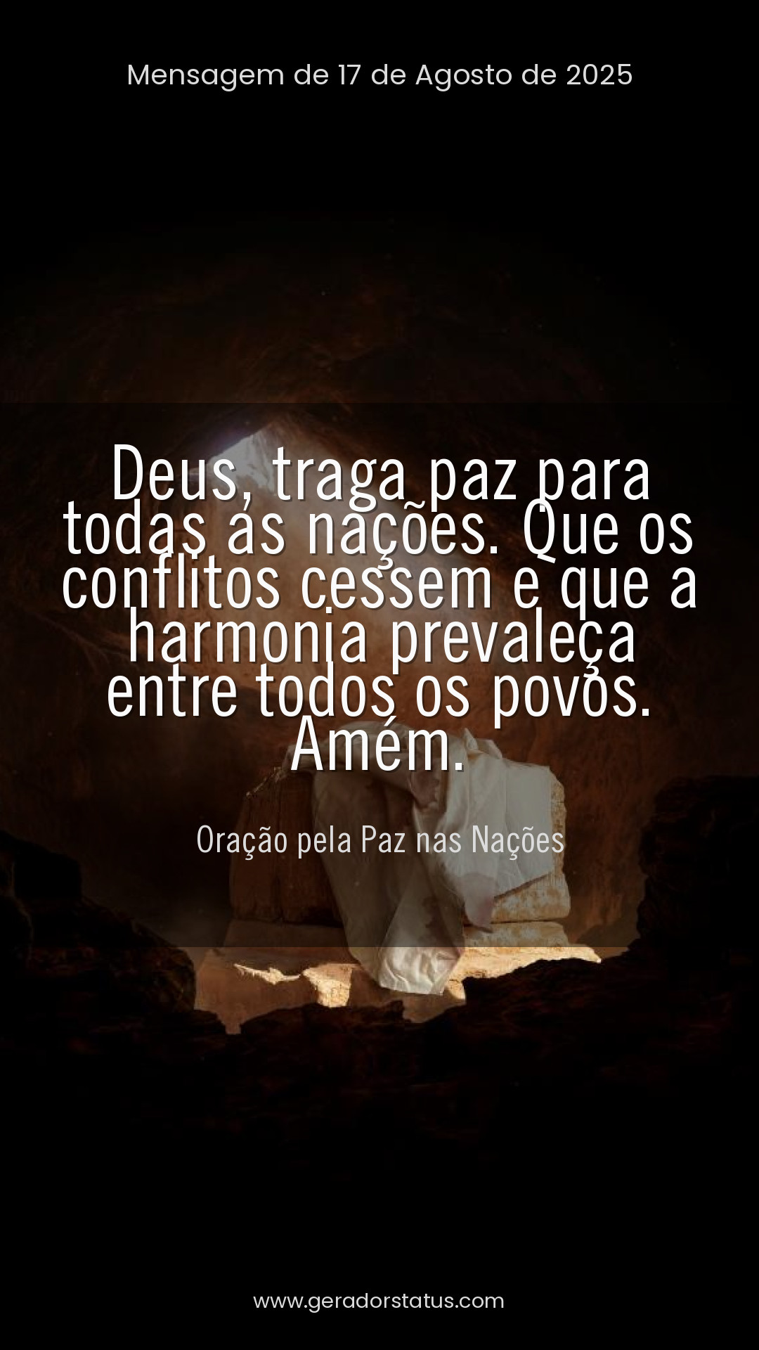 Status do dia: Oração Cristã