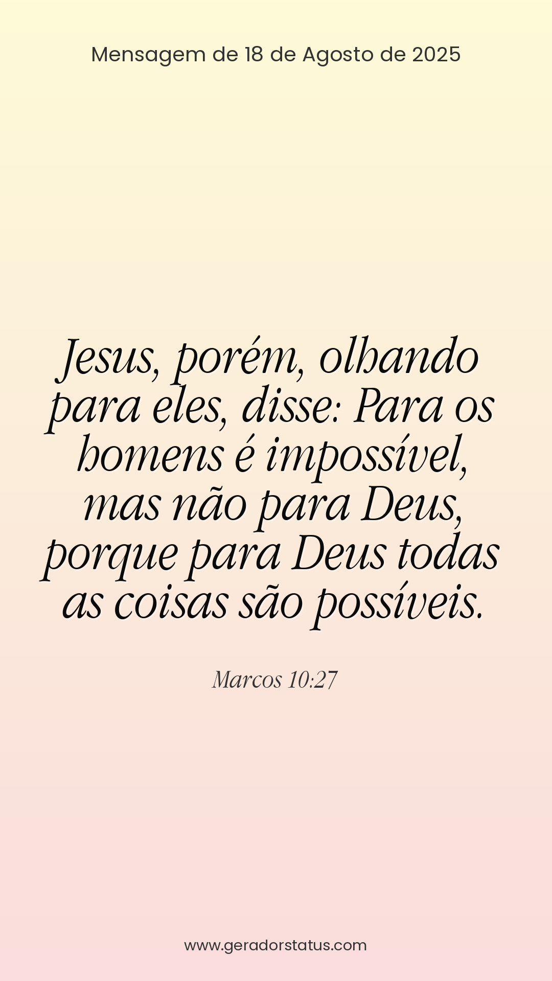 Status do dia: Versículo