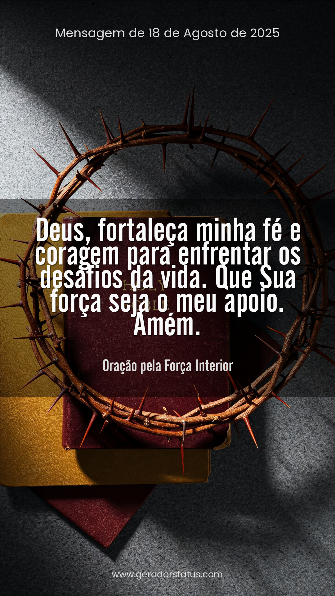 Status do dia: Oração Cristã