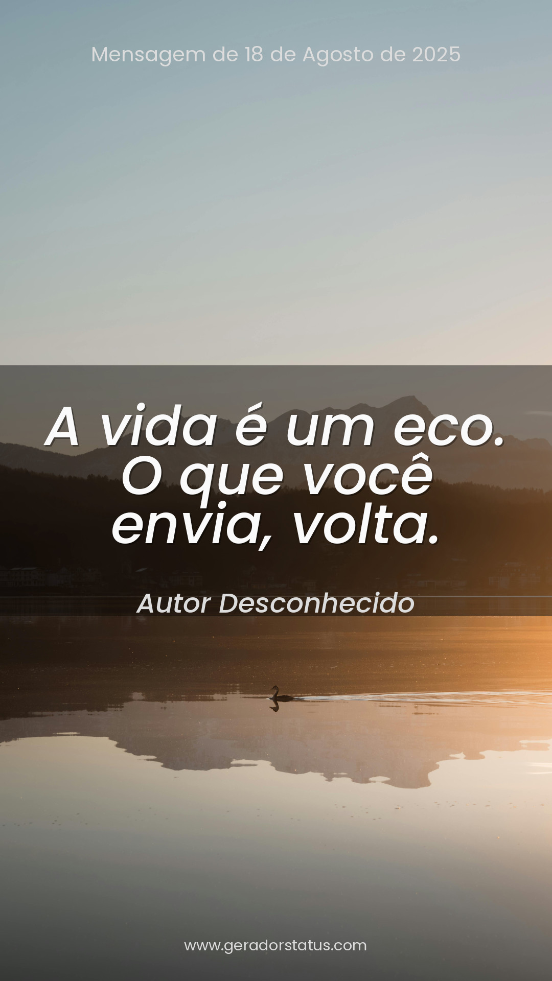 Status do dia: Reflexão