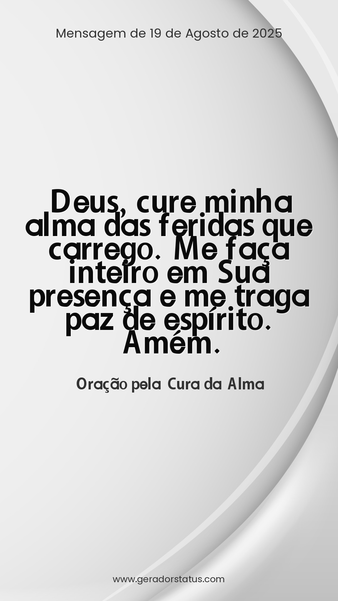 Status do dia: Oração Cristã