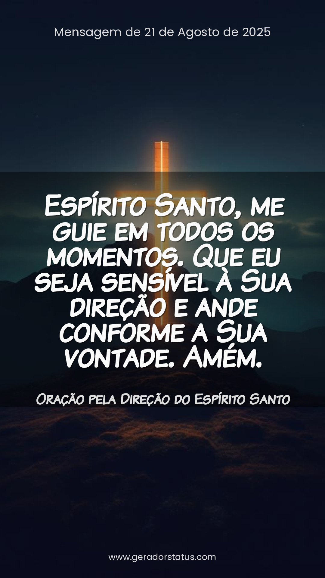 Status do dia: Oração Cristã