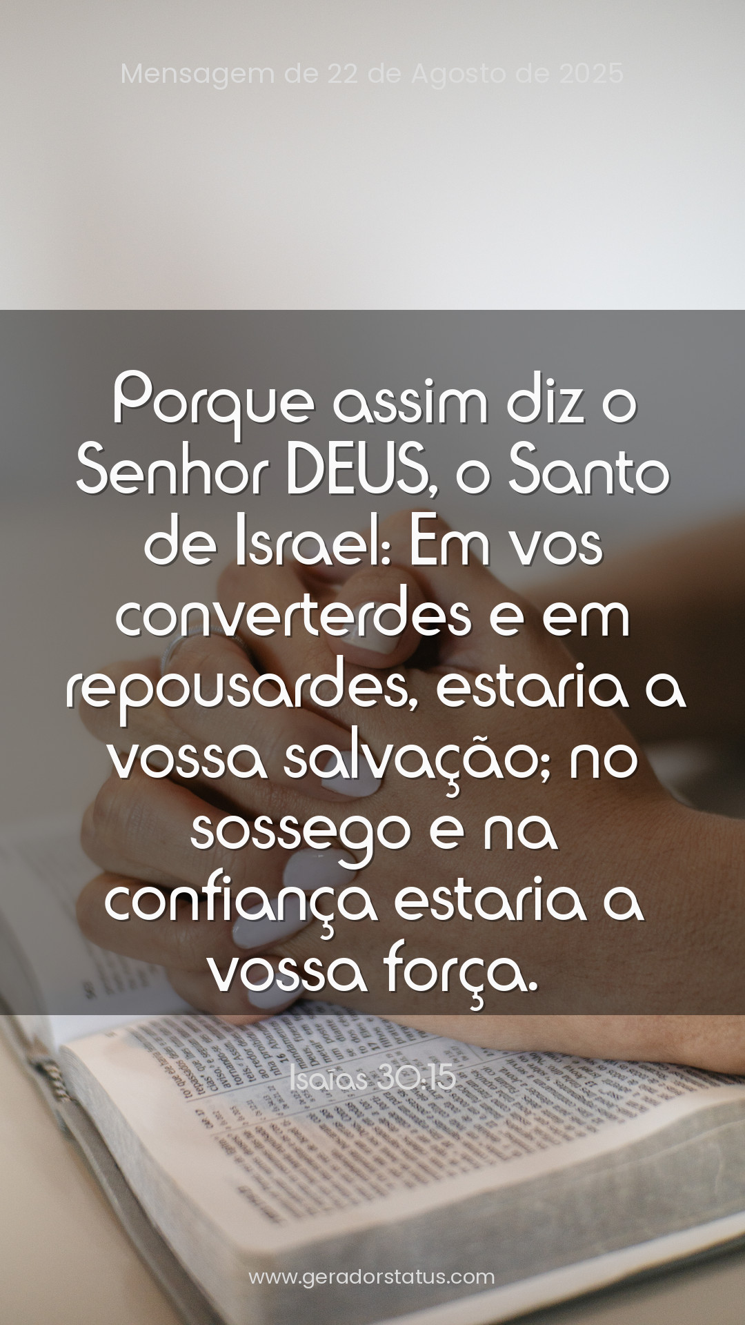 Status do dia: Versículo