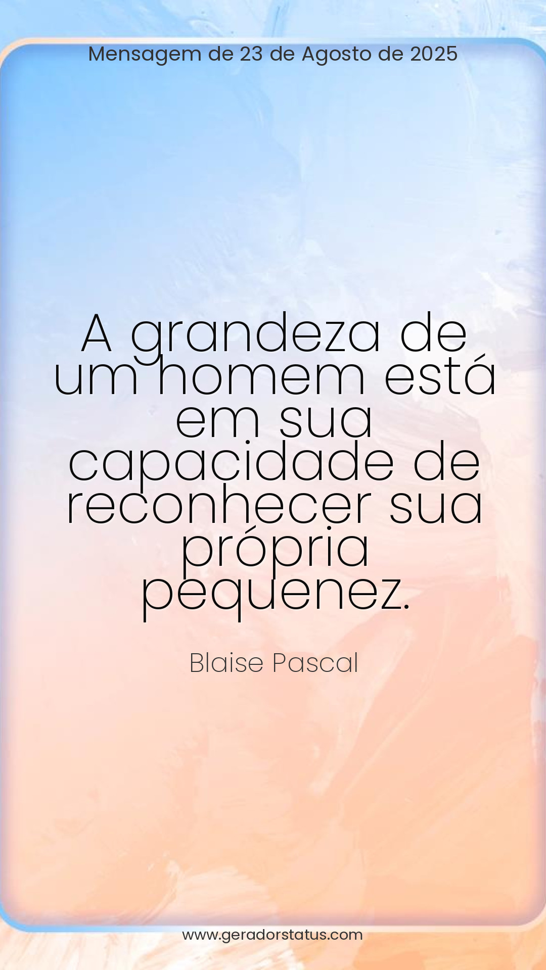 Status do dia: Reflexão