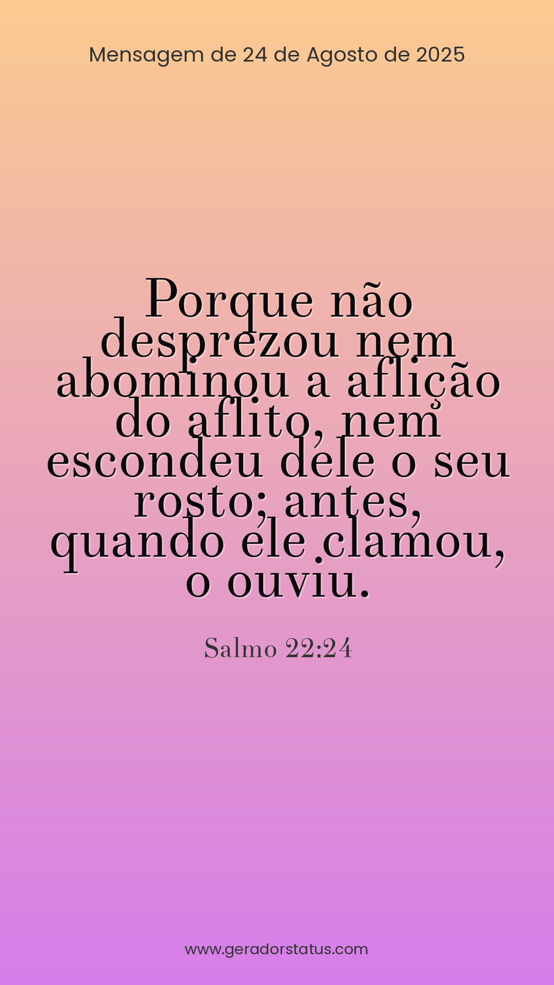 Status do dia: Salmo