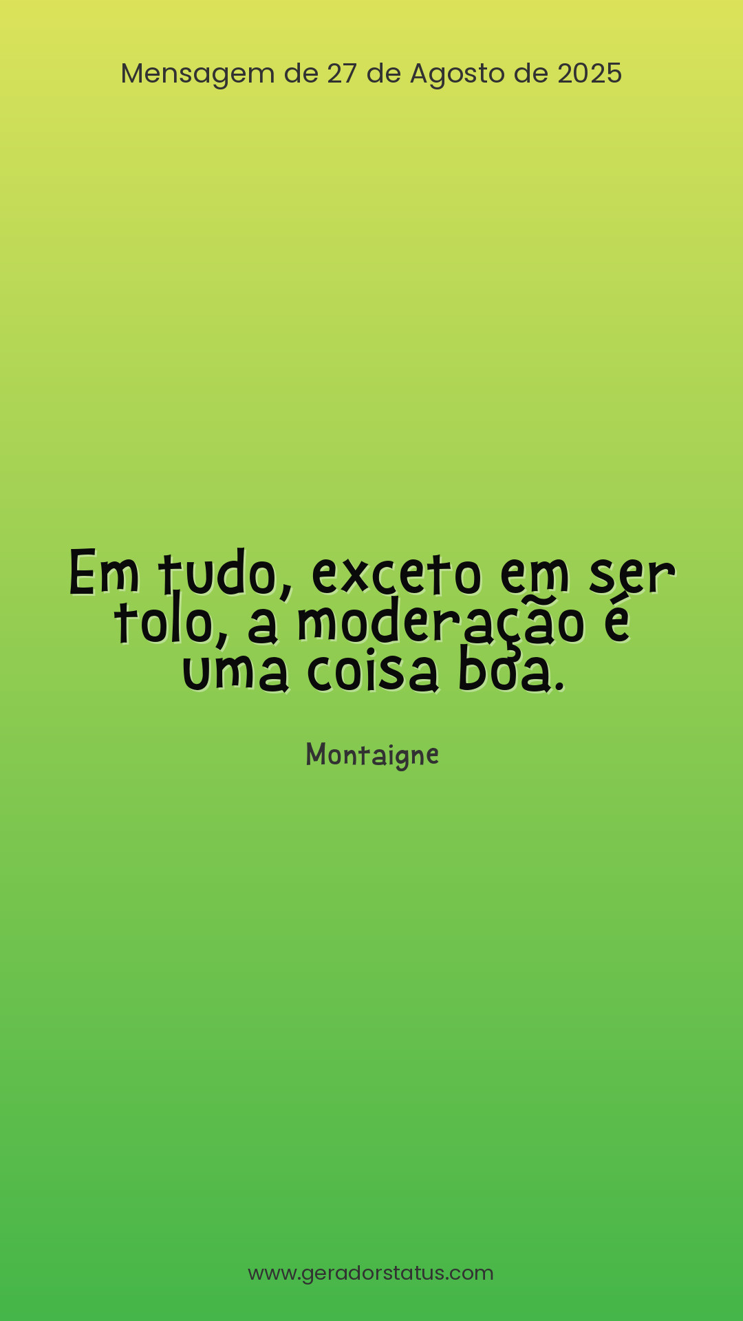 Status do dia: Reflexão