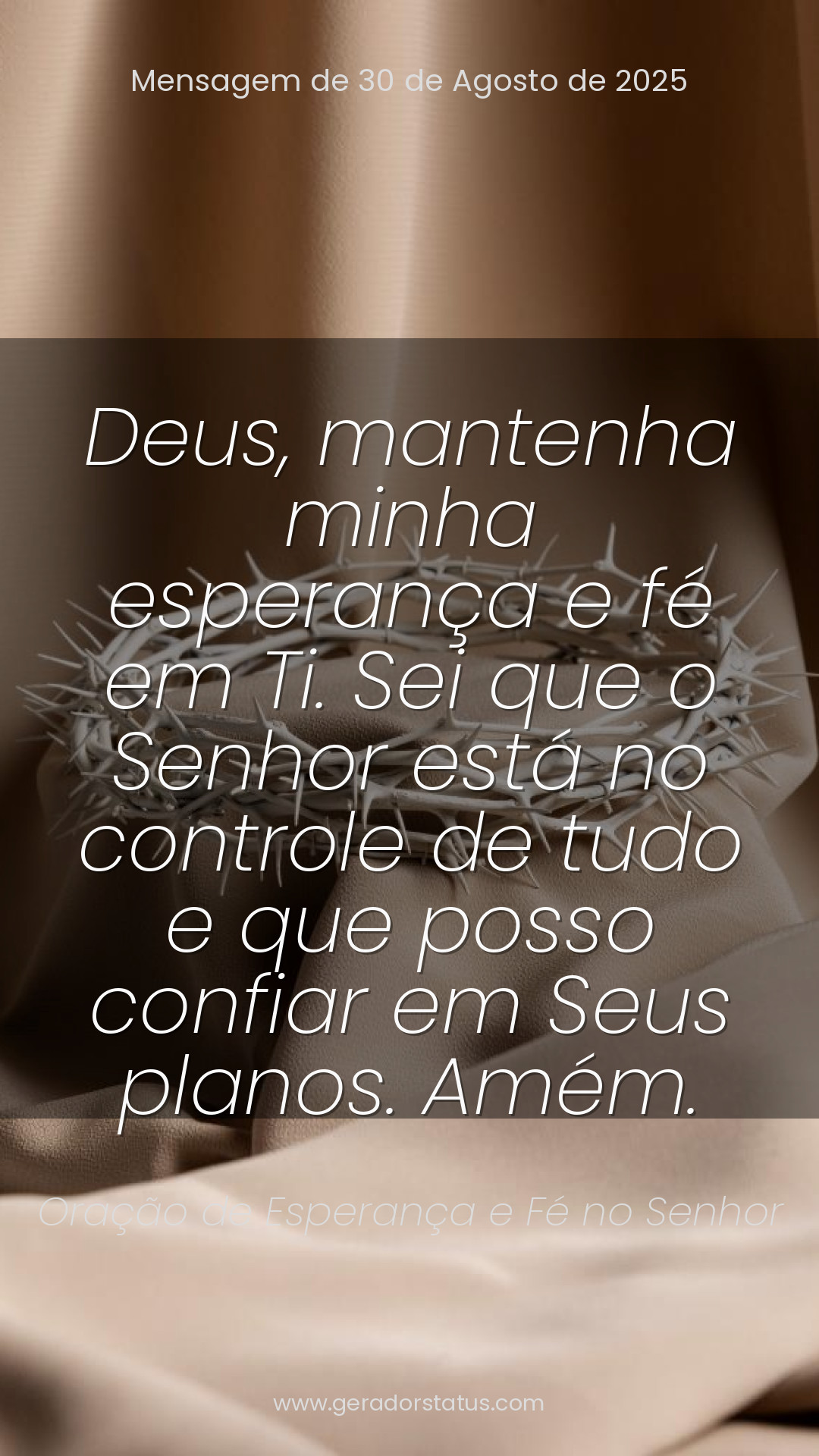 Status do dia: Oração Cristã