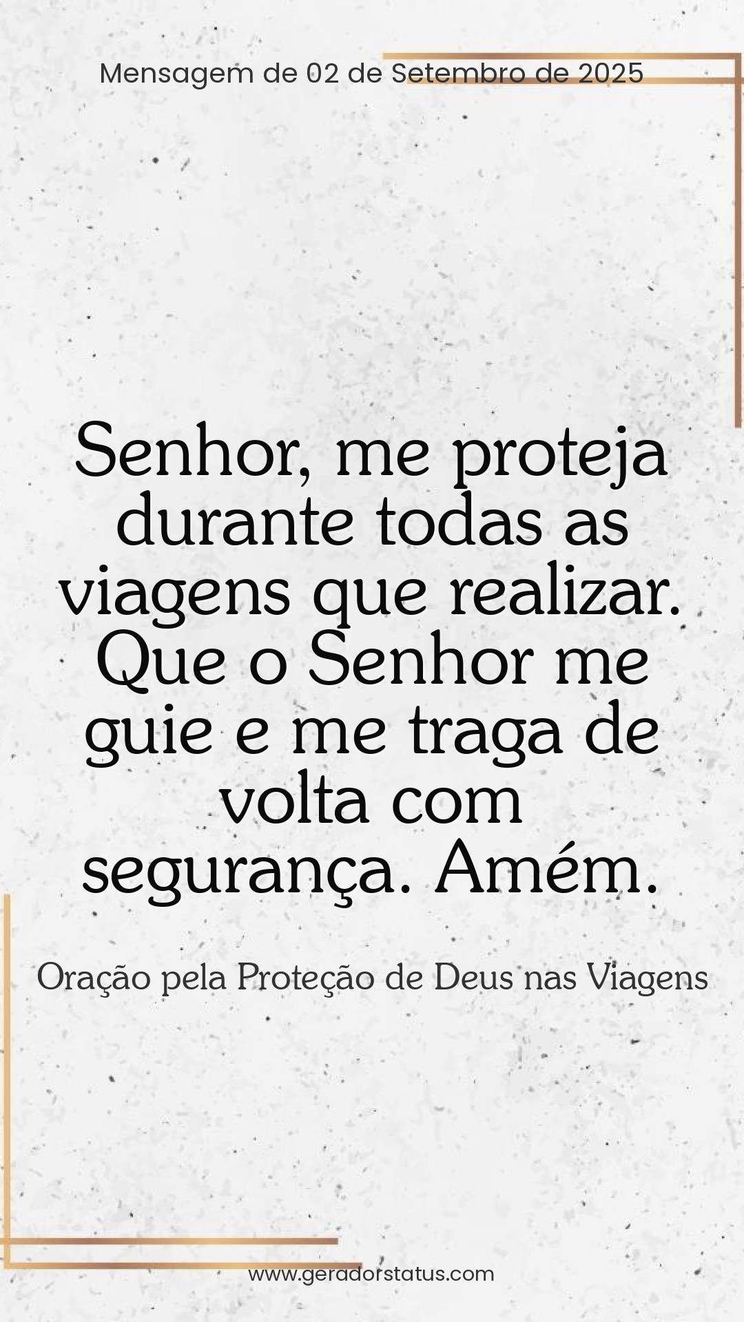 Status do dia: Oração Cristã