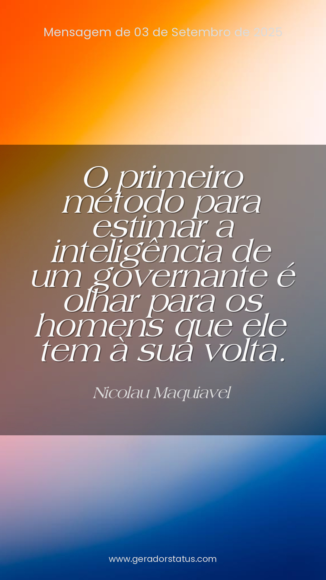 Status do dia: Sabedoria