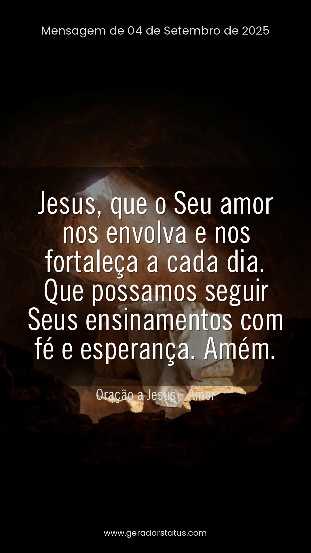 Status do dia: Oração Cristã