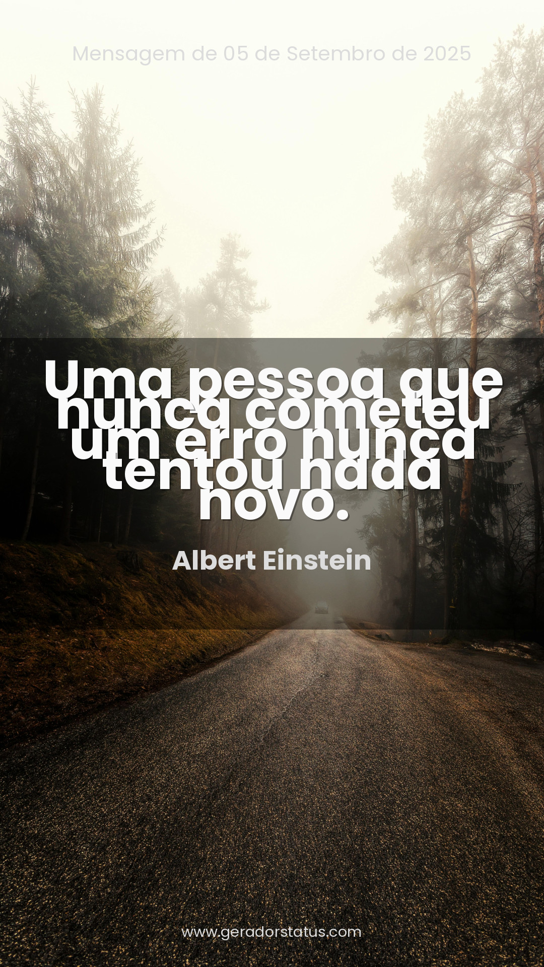 Status do dia: Reflexão