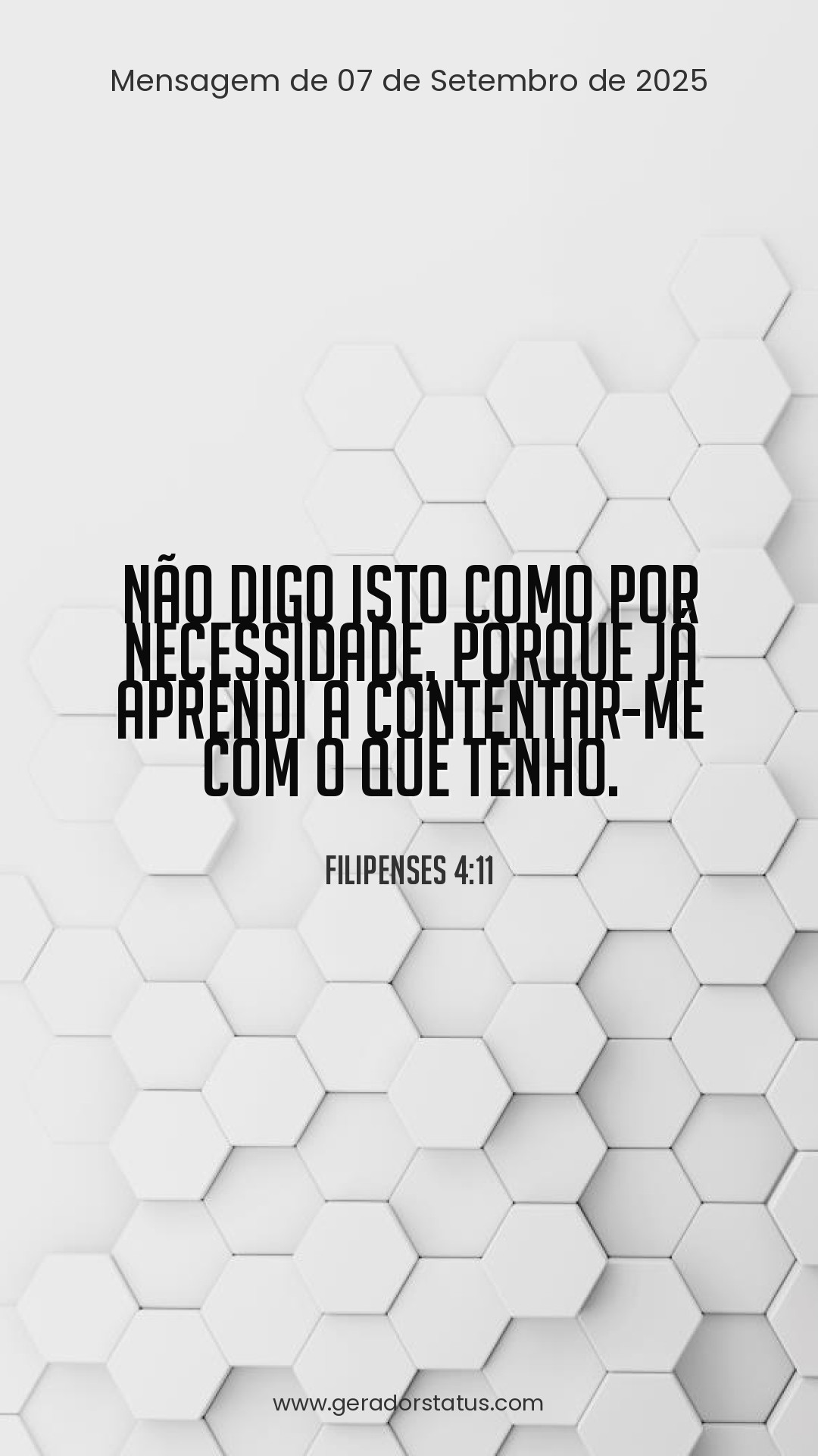 Status do dia: Versículo