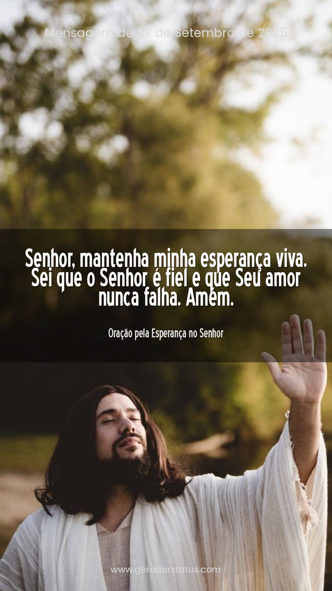 Status do dia: Oração Cristã