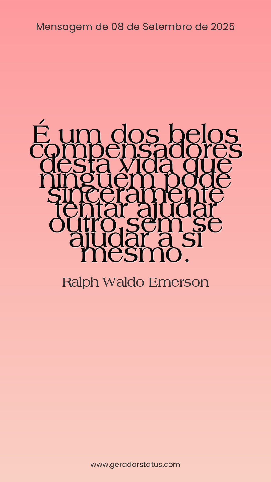 Status do dia: Reflexão