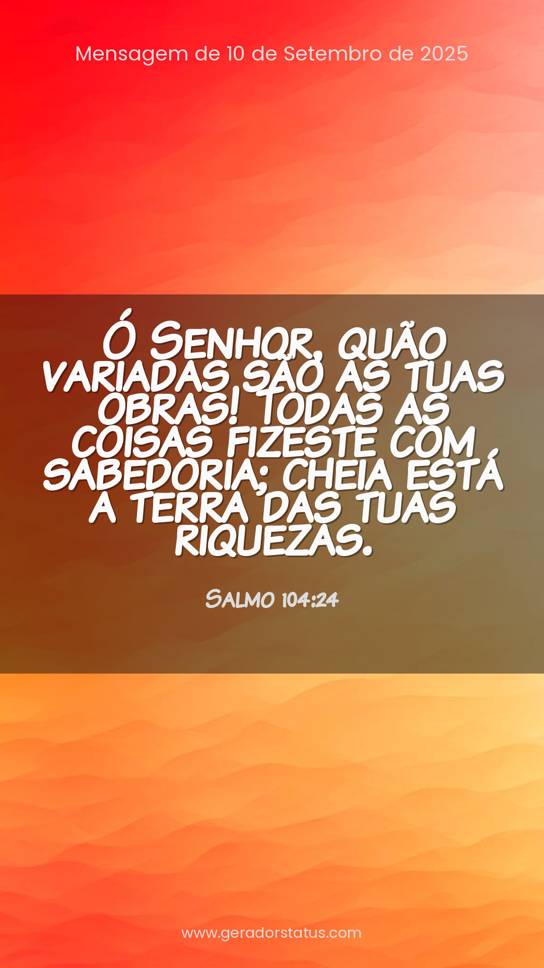 Status do dia: Salmo