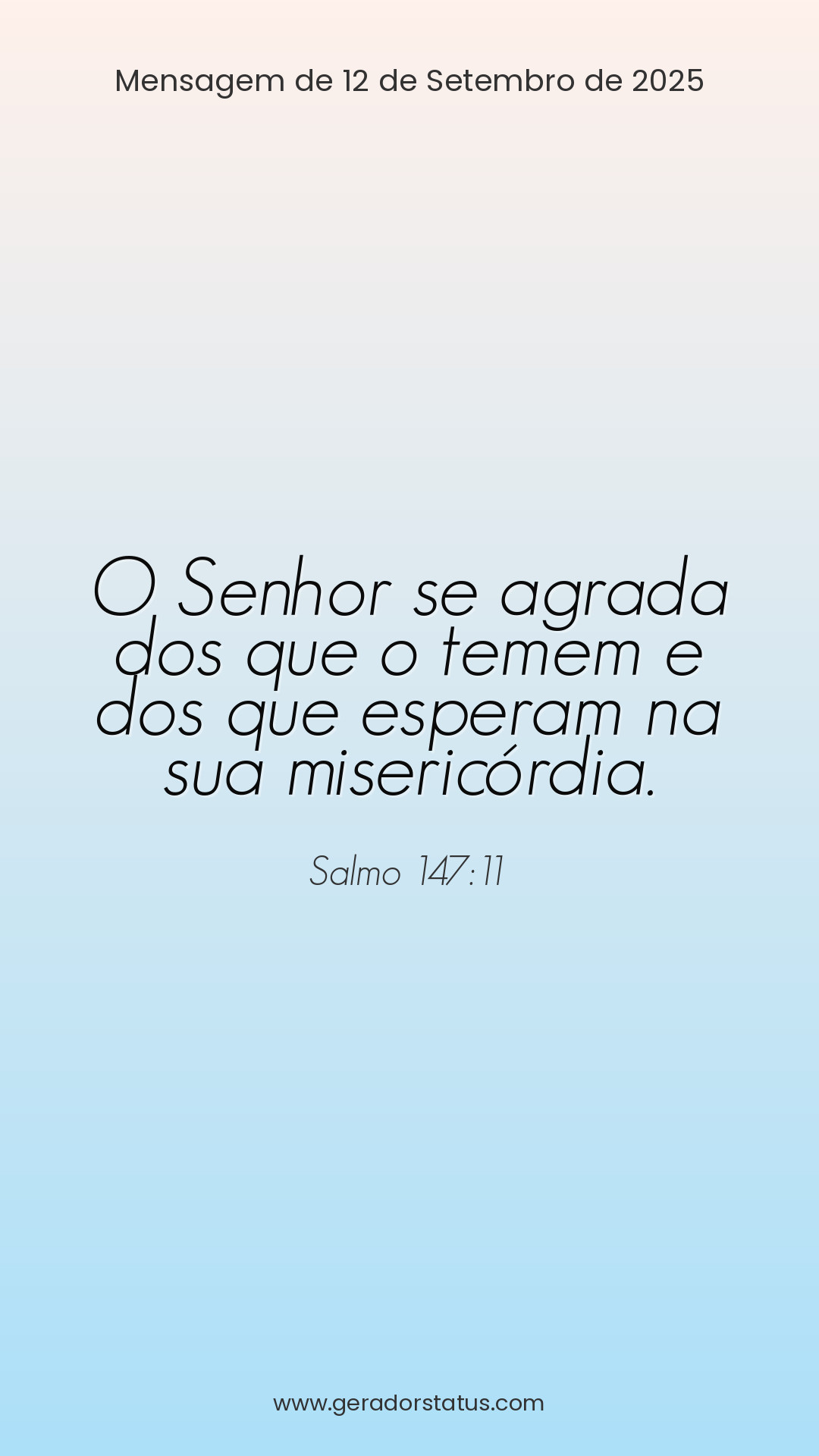 Status do dia: Salmo