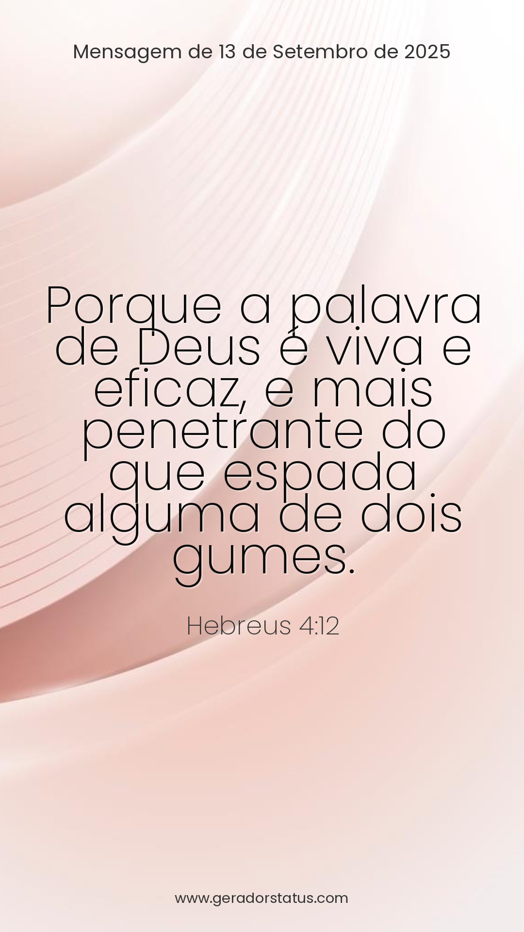 Status do dia: Versículo