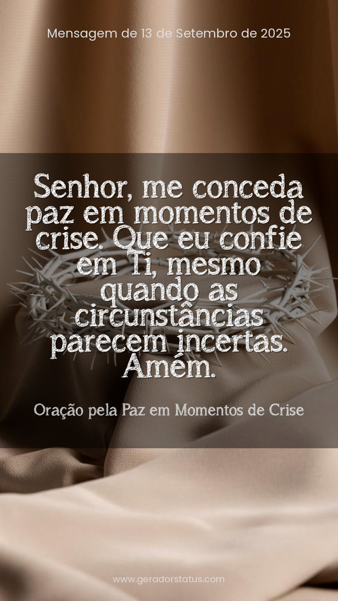 Status do dia: Oração Cristã